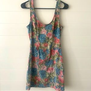 RVCA zip up floral minidress
